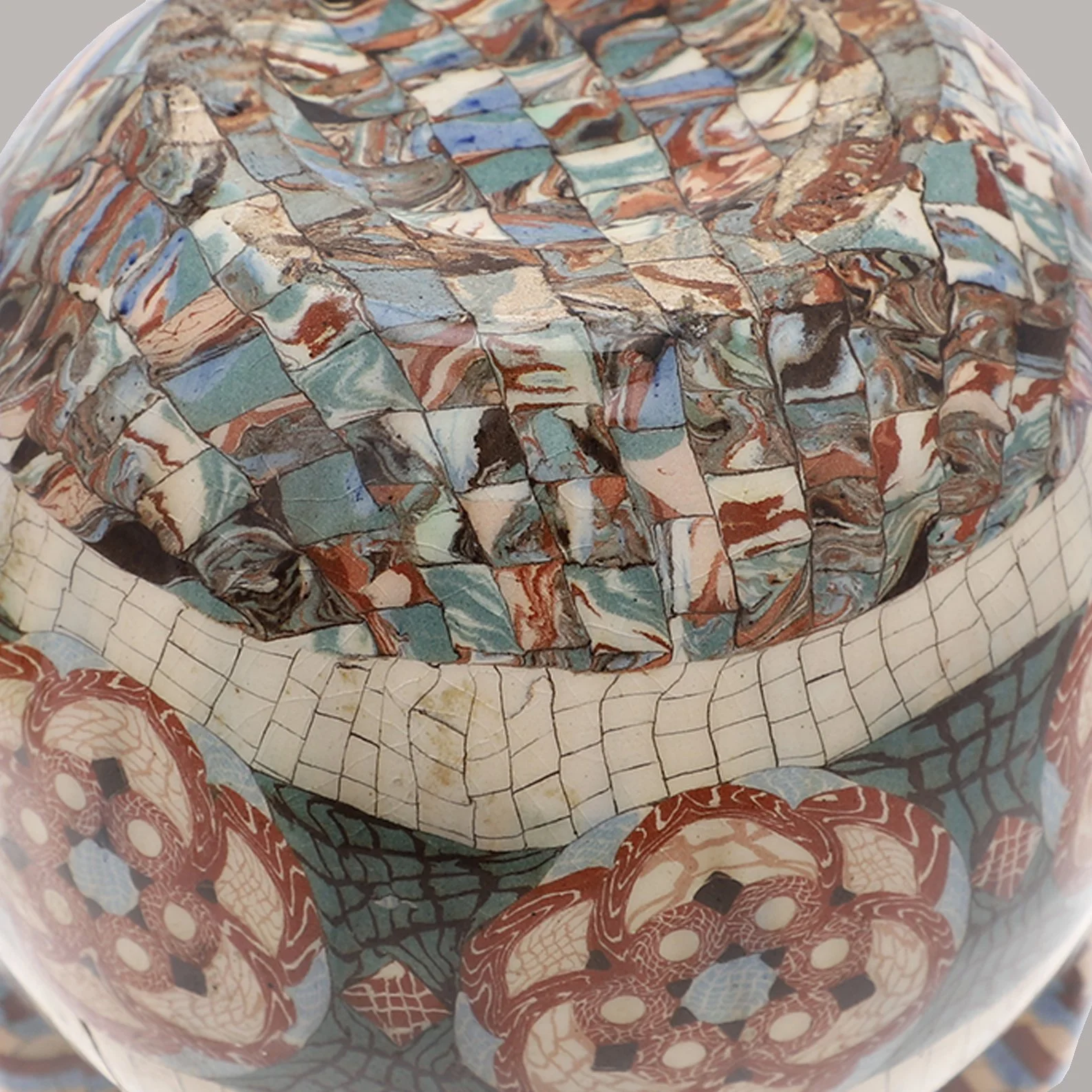 Two Vallauris Clay Mosaic Vases, by Jean Gerbino — Relic London